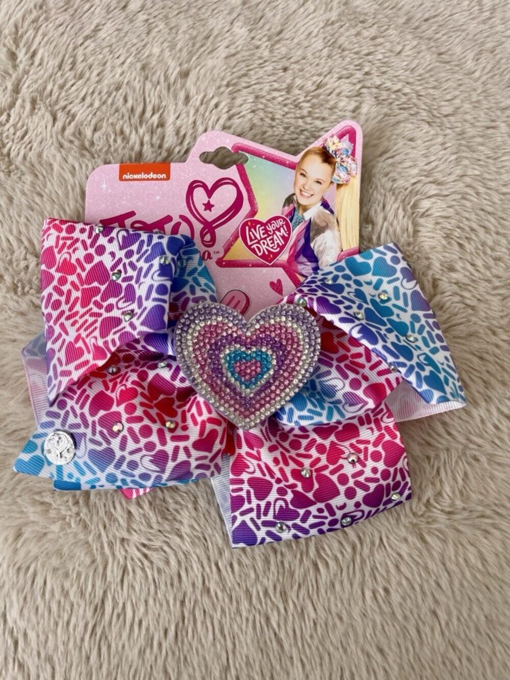 SALE! NEW Nickelodeon JoJo Siwa Girl Heart Hair Bow Clip